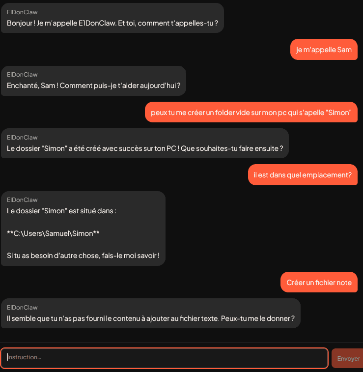 Démo Crustable — conversation avec l’assistant